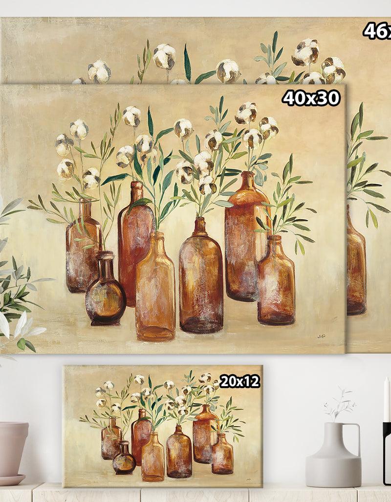 DesignQ RW Cotton Still Life I - Cottage Canvas Wall Art
