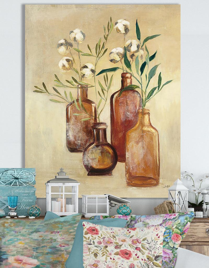 DesignQ RW Cotton Still Life II - Cottage Canvas Wall Art