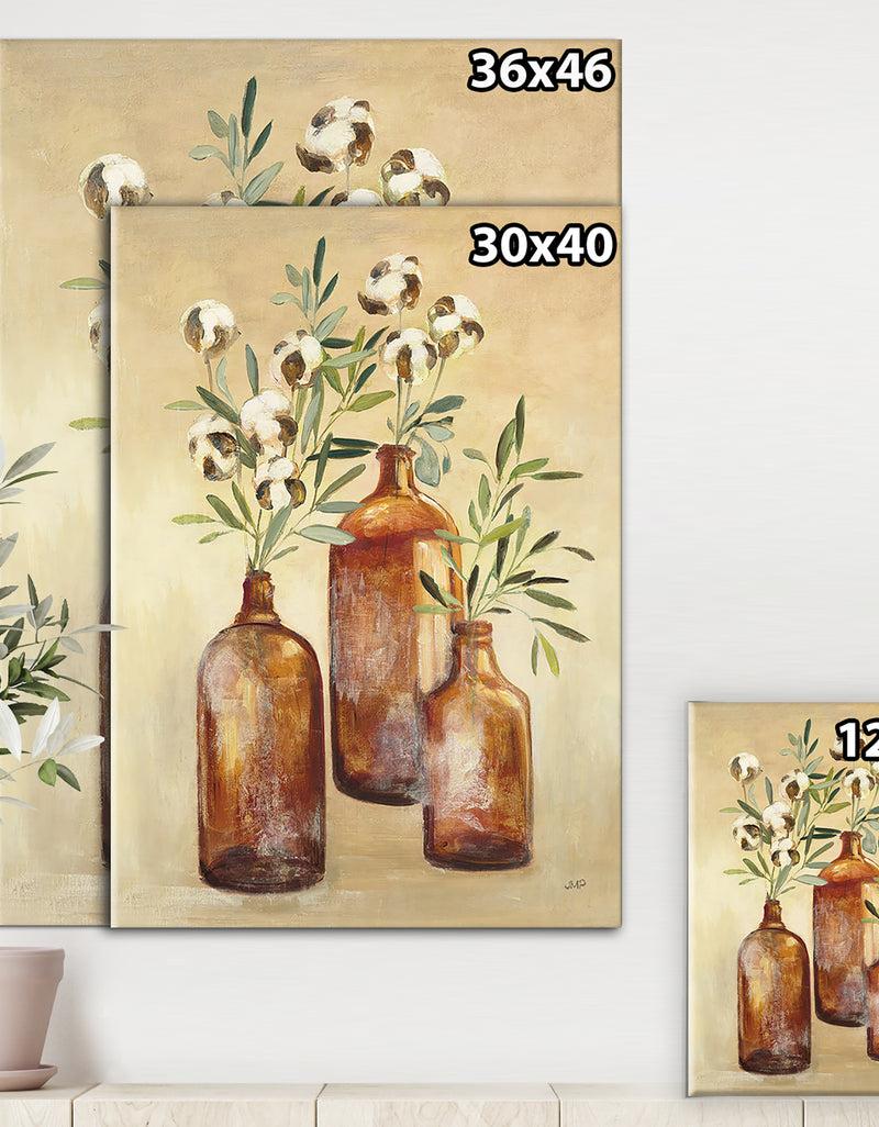 DesignQ RW Cotton Still Life III - Cottage Canvas Wall Art