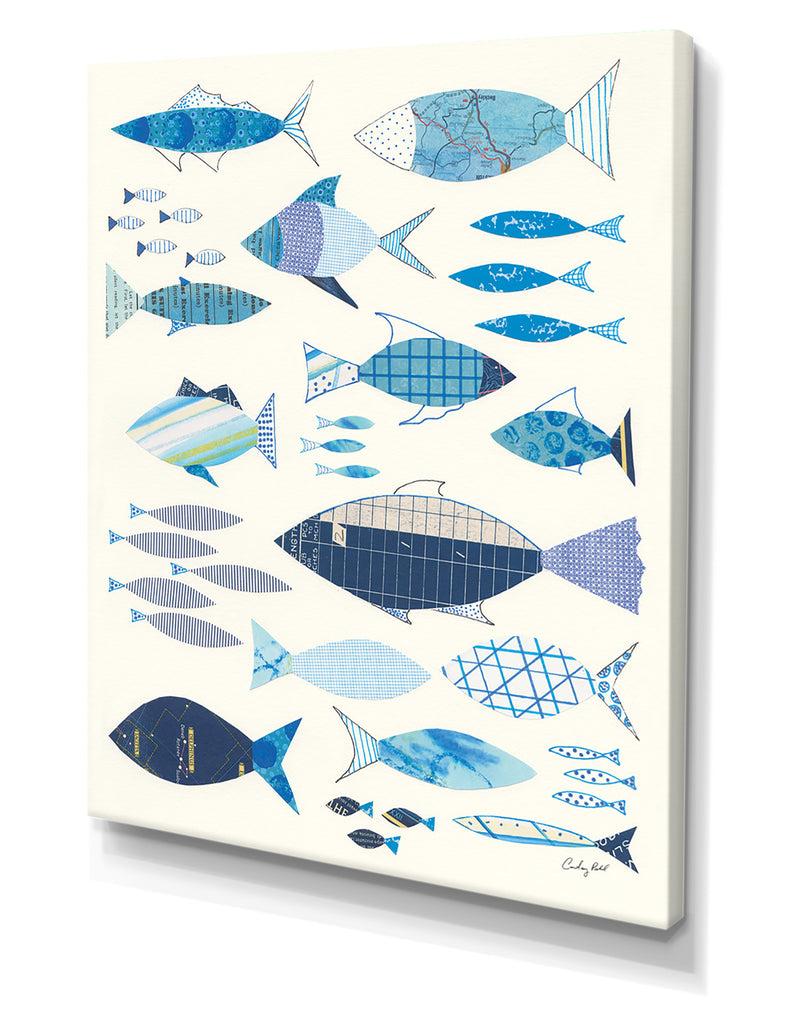 DesignQ RW Go With The Flow I - Cottage Canvas Wall Art