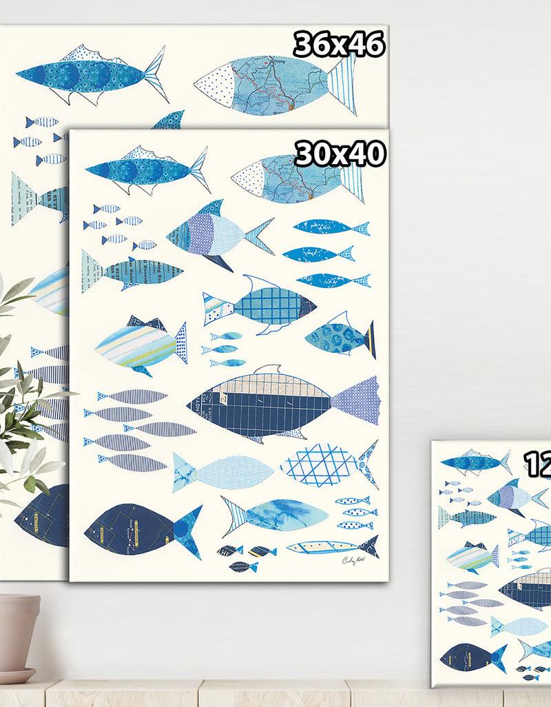 DesignQ RW Go With The Flow I - Cottage Canvas Wall Art