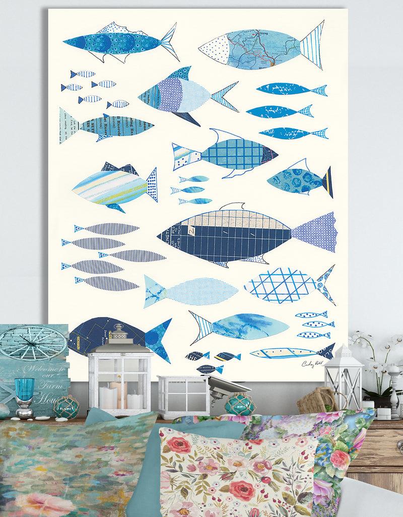 DesignQ RW Go With the Flow I - Cottage Canvas Wall Art