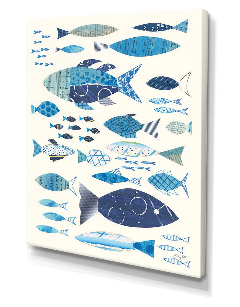 DesignQ RW Go With The Flow II - Cottage Canvas Wall Art