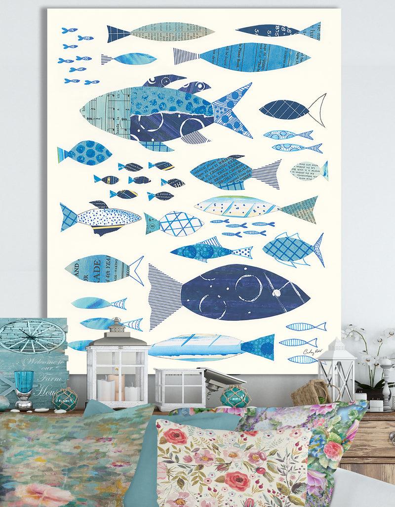 DesignQ RW Go With the Flow II - Cottage Canvas Wall Art