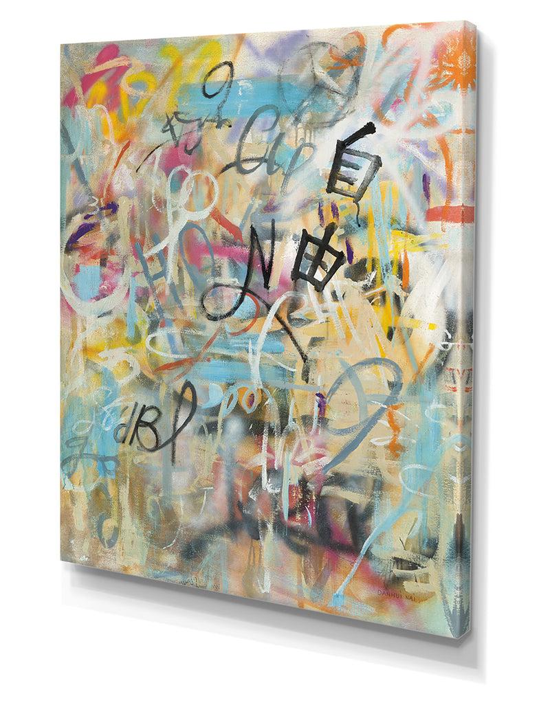 DesignQ RW Graffiti Freedom - Cottage Canvas Wall Art