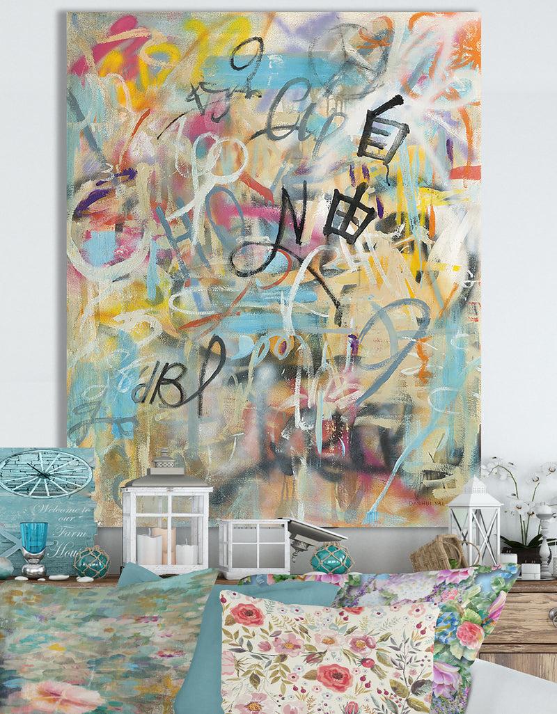 DesignQ RW Graffiti Freedom - Cottage Canvas Wall Art