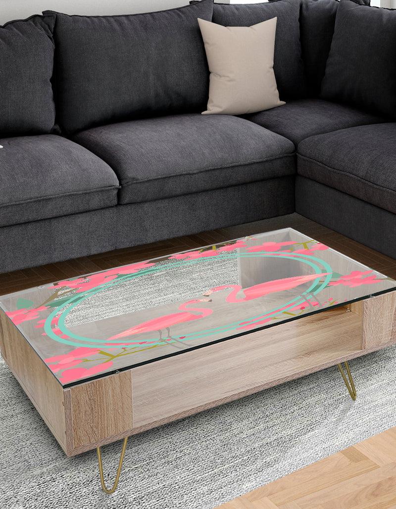 DesignQ s Flamingo Decorative Wall Mirror - Traditional Coffee Table