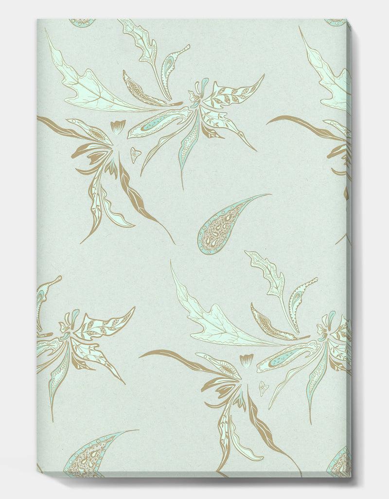 DesignQ Sage Flowers - Cottage Gallery-wrapped Canvas