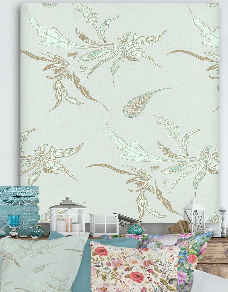 DesignQ Sage Flowers - Cottage Gallery-wrapped Canvas