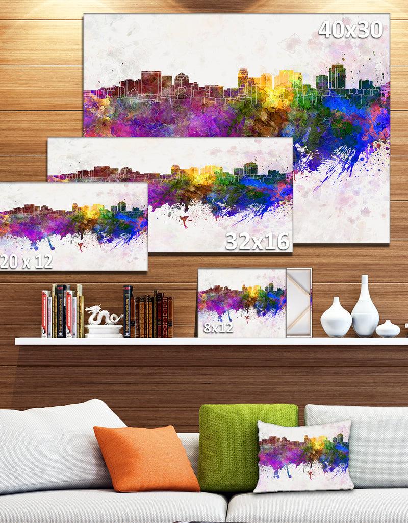 DesignQ Salt Lake City Skyline - Cityscape Canvas Artwork Print