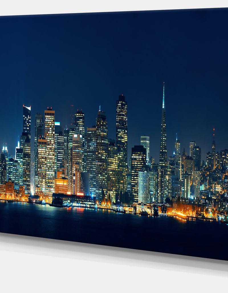 DesignQ San Francisco Skyline At Night - Cityscape Canvas Print