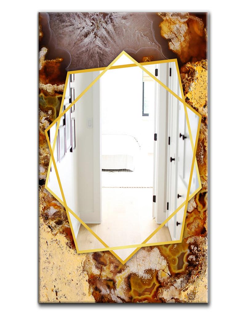 DesignQ Sand Close Up - Modern Mirror - Frameless Contemporary Wall Mirror