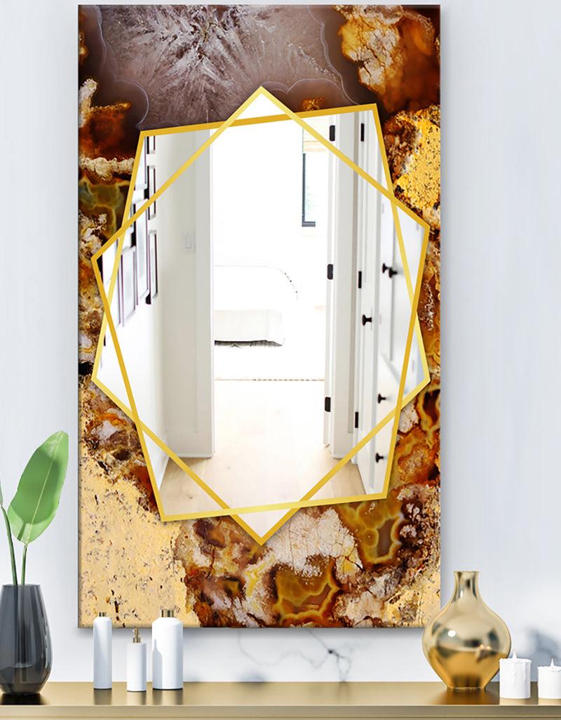 DesignQ Sand Close Up - Modern Mirror - Frameless Contemporary Wall Mirror