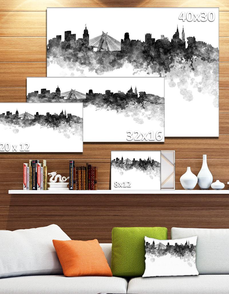 DesignQ Sao Paulo Skyline - Cityscape Canvas Artwork Print