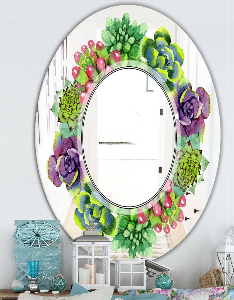 DesignQ Save The Date - Traditional Mirror - Oval Or Round Wall Mirror