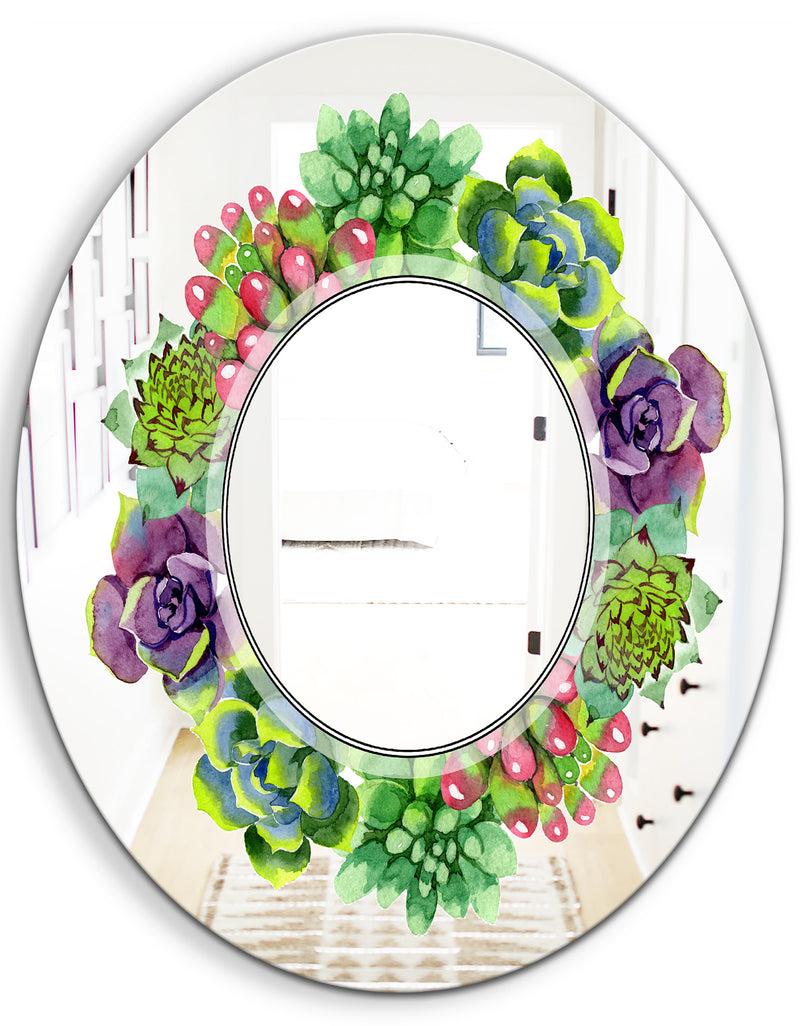 DesignQ Save The Date - Traditional Mirror - Oval Or Round Wall Mirror