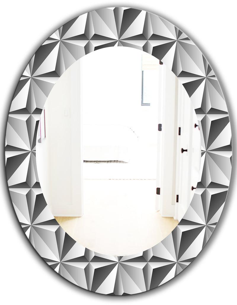 DesignQ Scandinavian 1 - Modern Mirror - Oval Or Round Wall Mirror