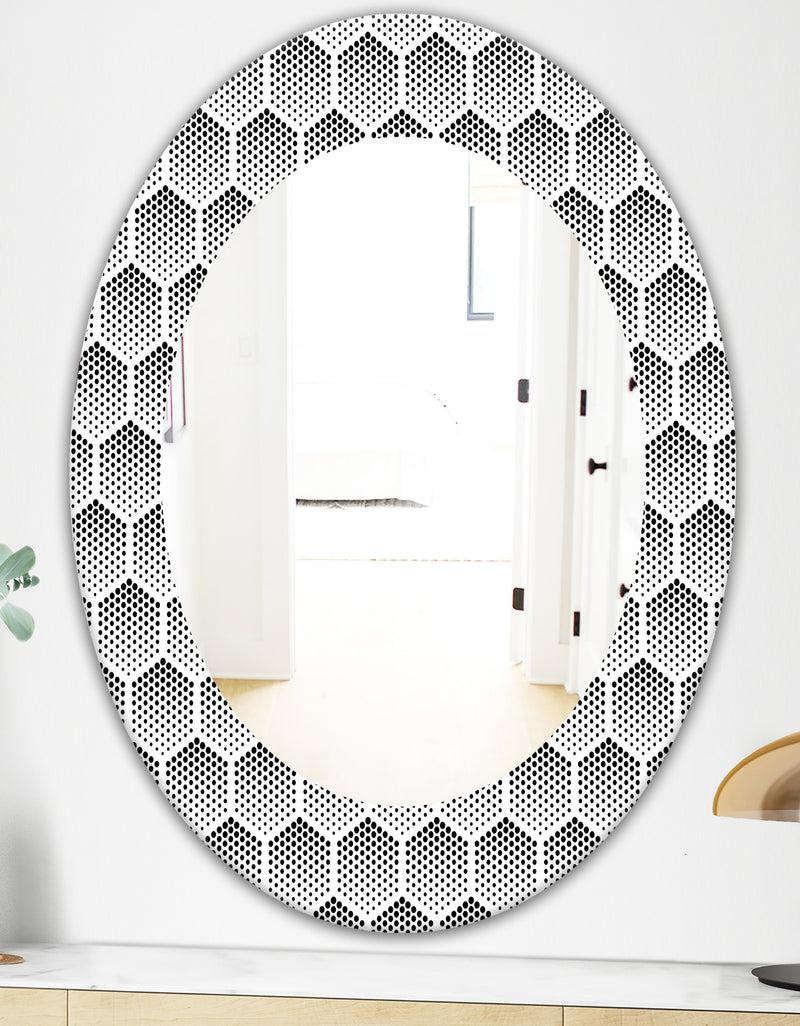 DesignQ Scandinavian 2 - Modern Mirror - Oval Or Round Wall Mirror