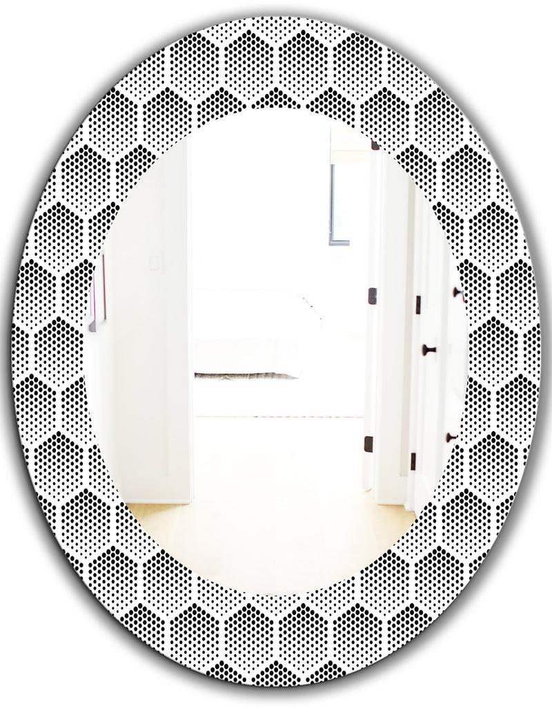 DesignQ Scandinavian 2 - Modern Mirror - Oval Or Round Wall Mirror