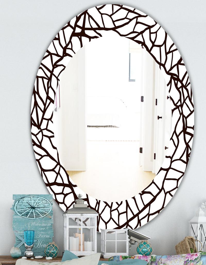 DesignQ Scandinavian 20 - Traditional Mirror - Oval Or Round Wall Mirror