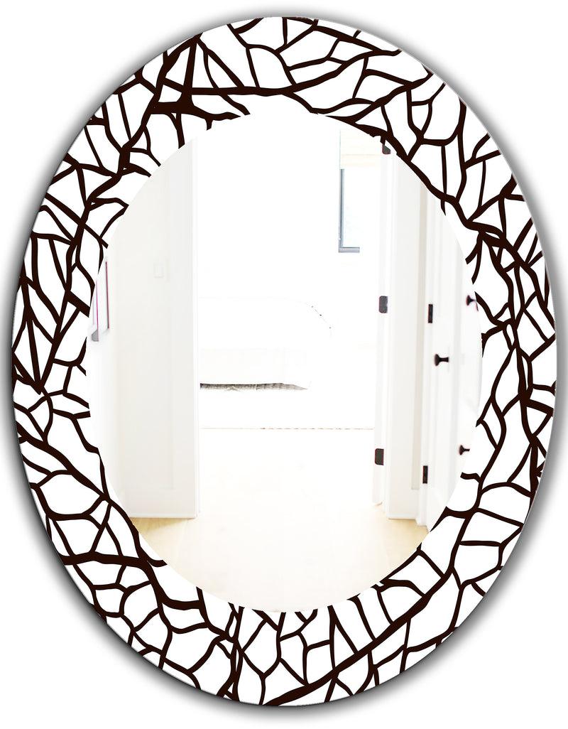 DesignQ Scandinavian 20 - Traditional Mirror - Oval Or Round Wall Mirror