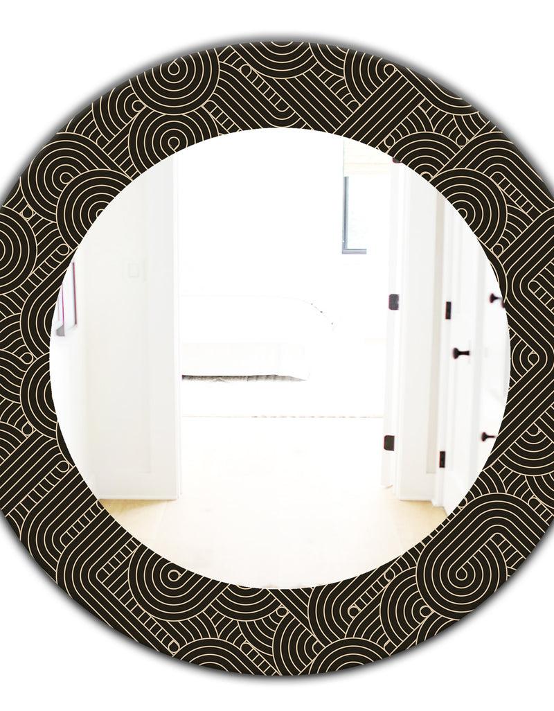 DesignQ Scandinavian 22 - Mid-Century Mirror - Frameless Oval Or Round Wall Mirror