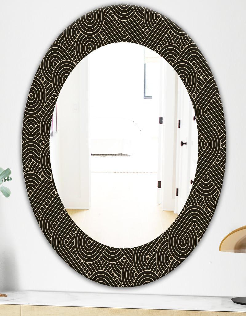 DesignQ Scandinavian 22 - Mid-Century Mirror - Frameless Oval Or Round Wall Mirror