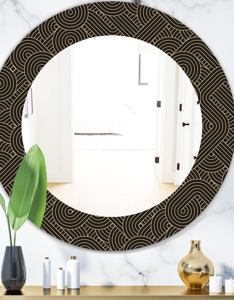 DesignQ Scandinavian 22 - Mid-Century Mirror - Frameless Oval or Round Wall Mirror