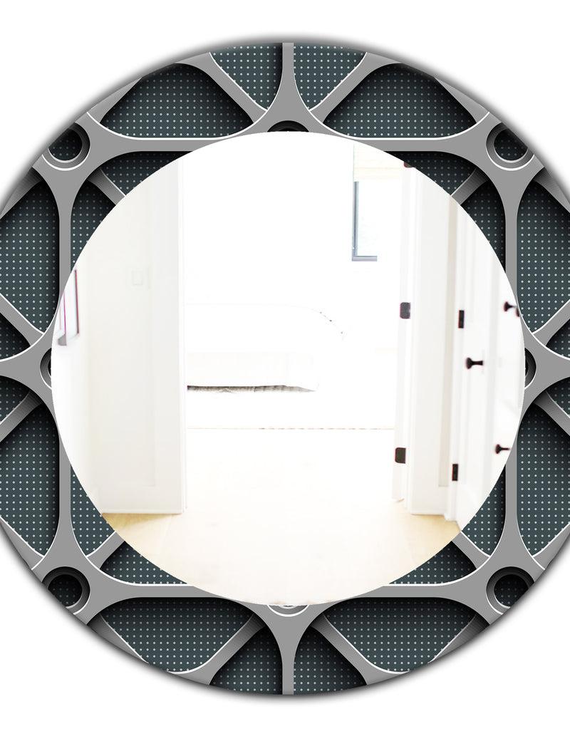 DesignQ Scandinavian 23 - Mid-Century Mirror - Oval Or Round Wall Mirror