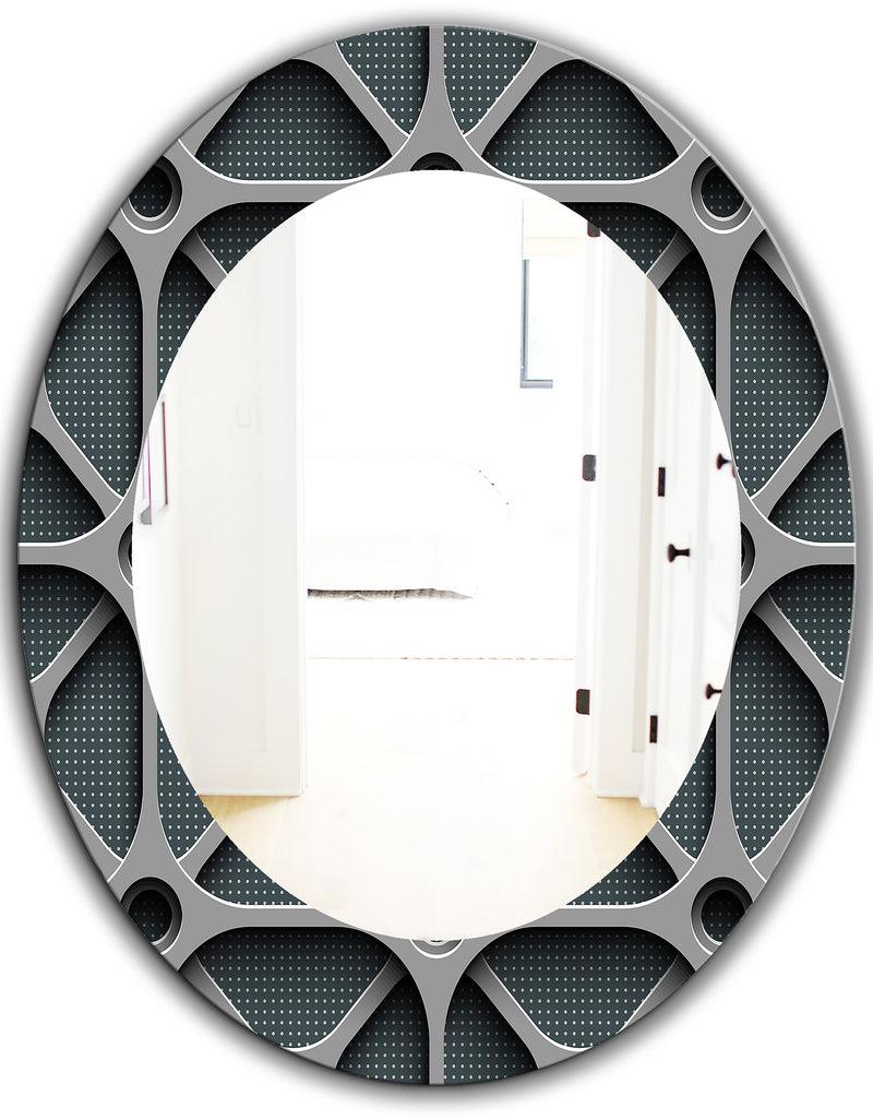 DesignQ Scandinavian 23 - Mid-Century Mirror - Oval Or Round Wall Mirror