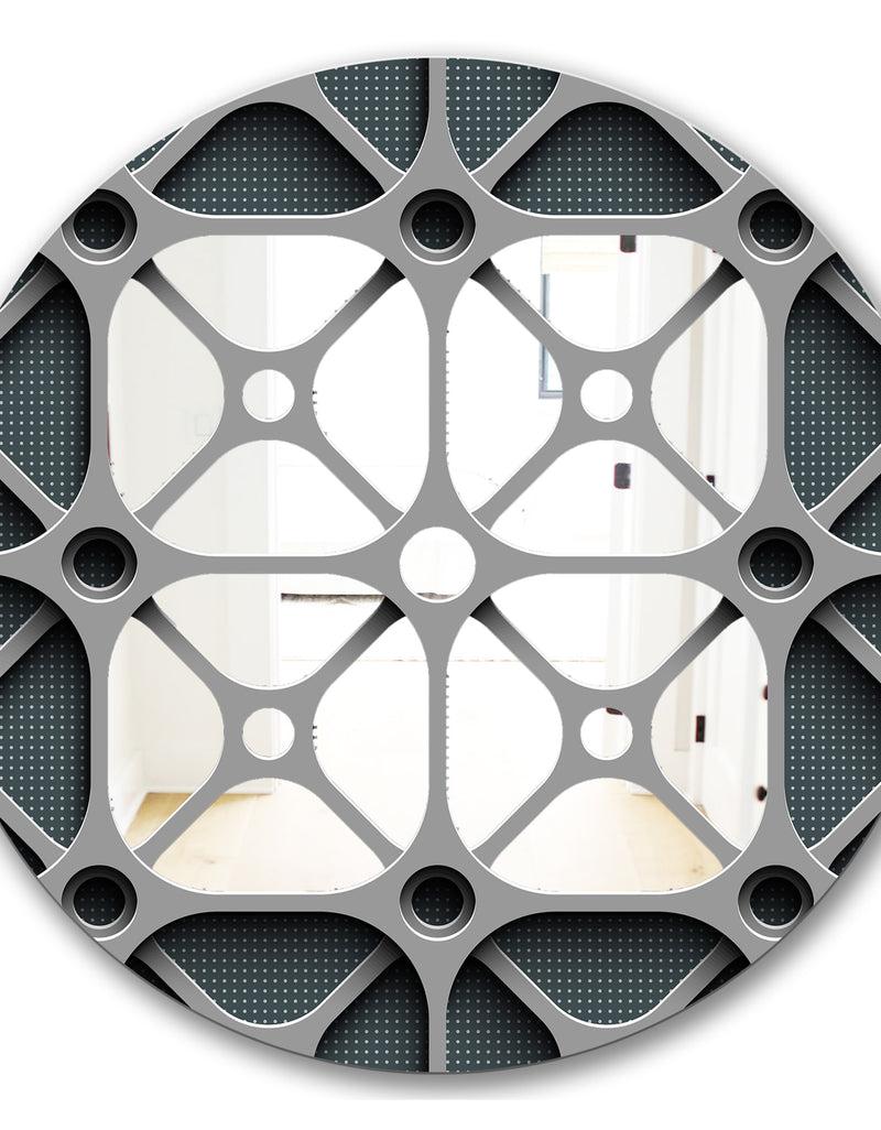 DesignQ Scandinavian 23 - Mid-Century Round Mirror - Accent Mirror