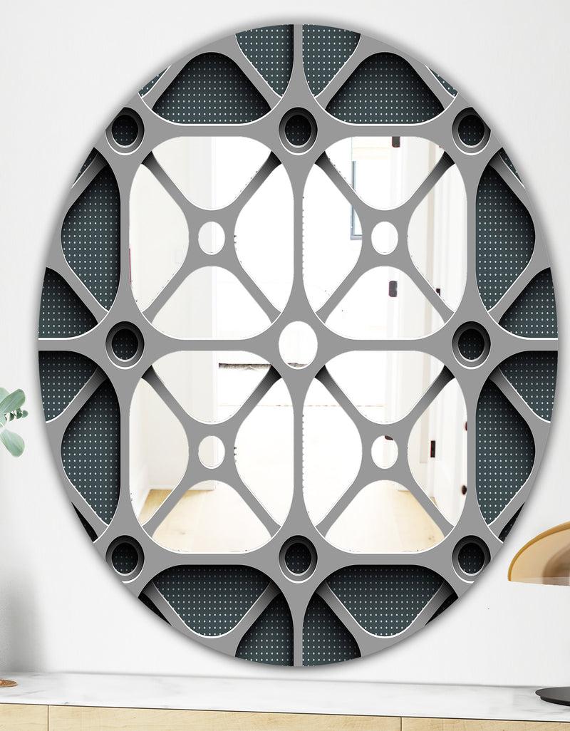 DesignQ Scandinavian 23 - Mid-Century Round Mirror - Accent Mirror