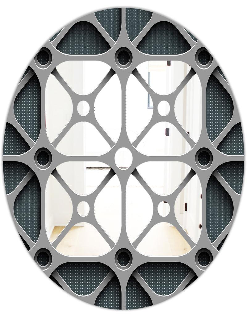 DesignQ Scandinavian 23 - Mid-Century Round Mirror - Accent Mirror