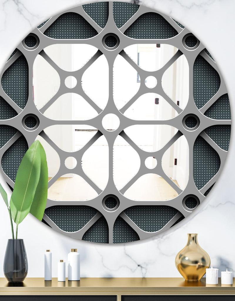 DesignQ Scandinavian 23 - Mid-Century Round Mirror - Accent Mirror