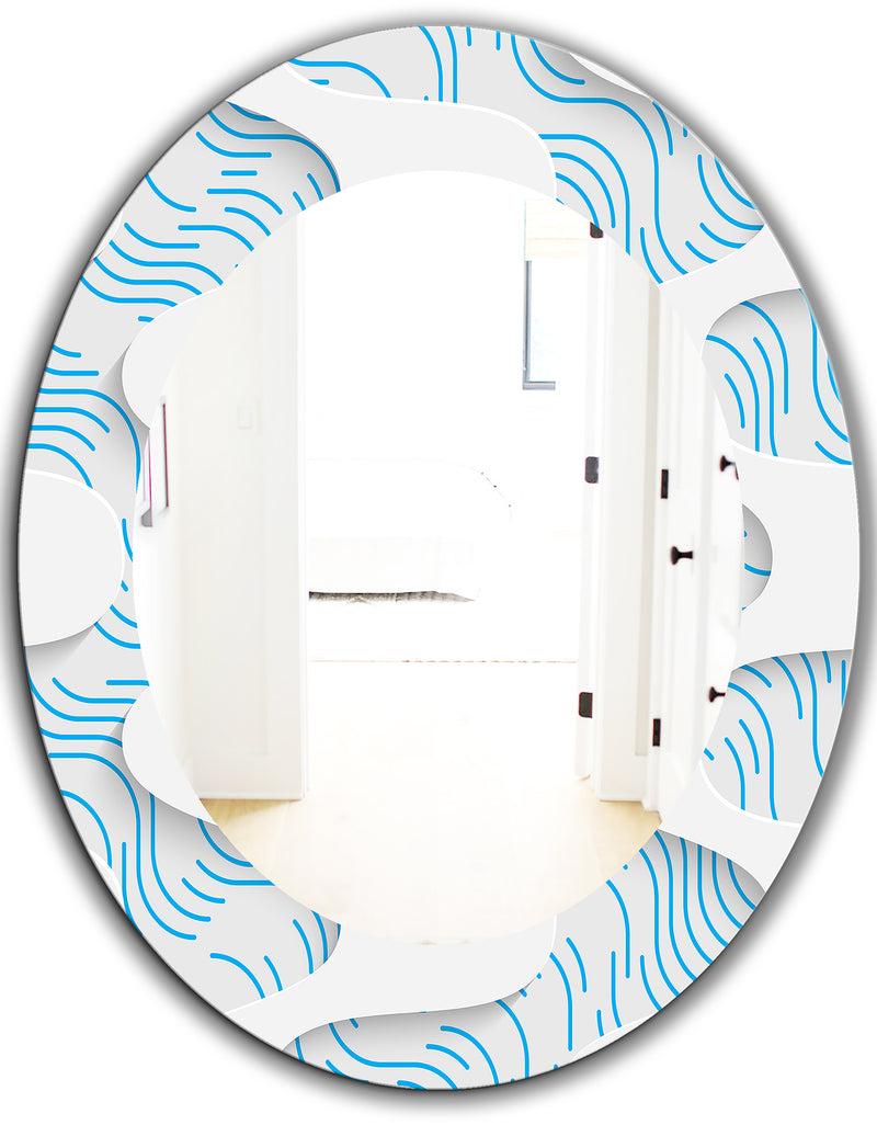 DesignQ Scandinavian 25 - Mid-Century Mirror - Oval Or Round Wall Mirror