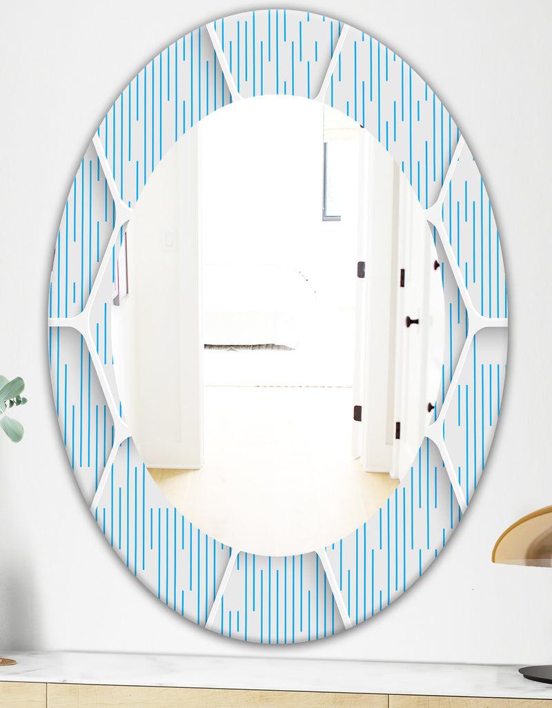 DesignQ Scandinavian 26 - Mid-Century Mirror - Oval Or Round Wall Mirror