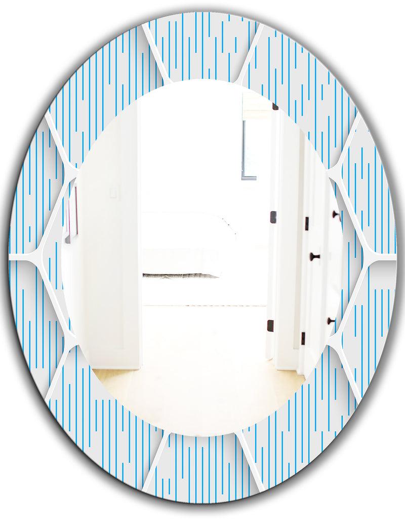 DesignQ Scandinavian 26 - Mid-Century Mirror - Oval Or Round Wall Mirror