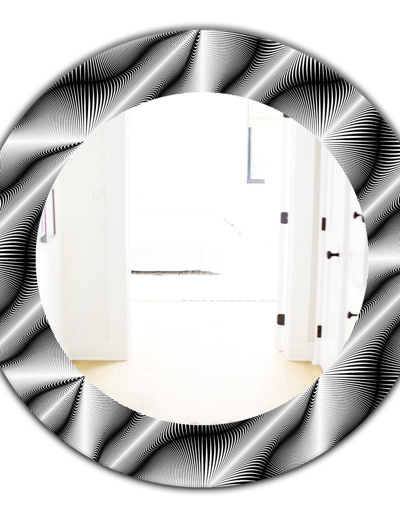 DesignQ Scandinavian 28 - Mid-Century Mirror - Oval Or Round Wall Mirror