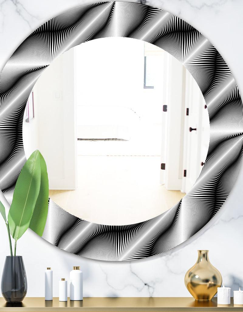 DesignQ Scandinavian 28 - Mid-Century Mirror - Oval or Round Wall Mirror