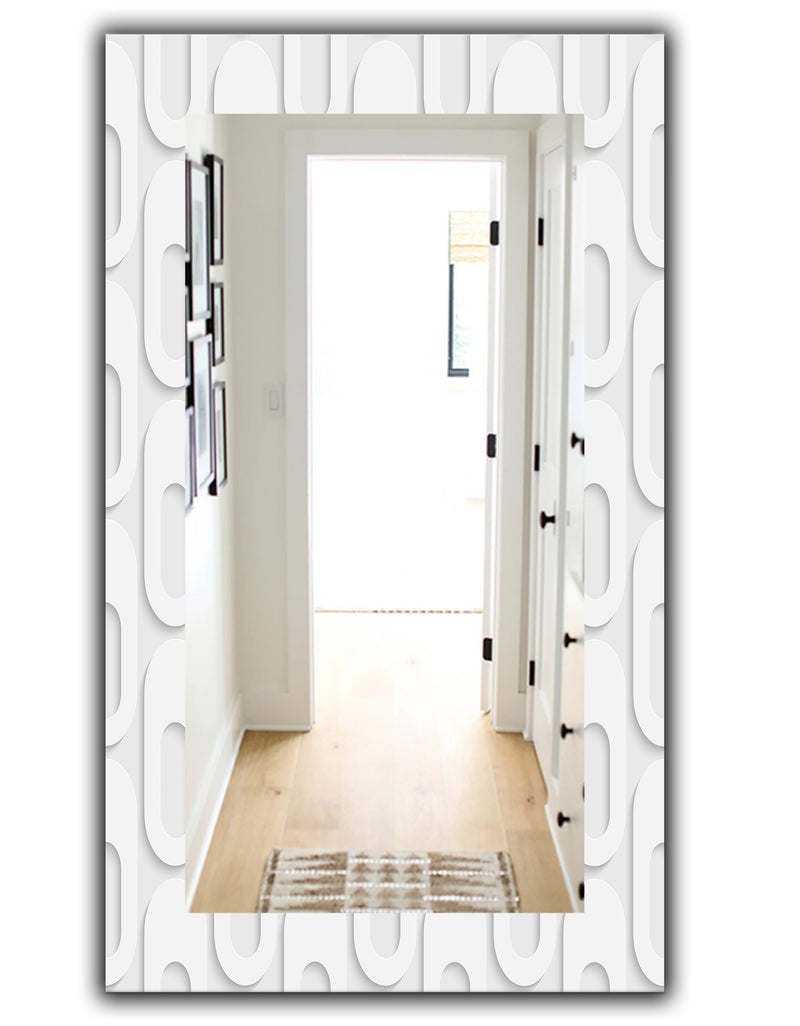 DesignQ Scandinavian 3 - Mid-Century Mirror - Frameless Vanity Mirror