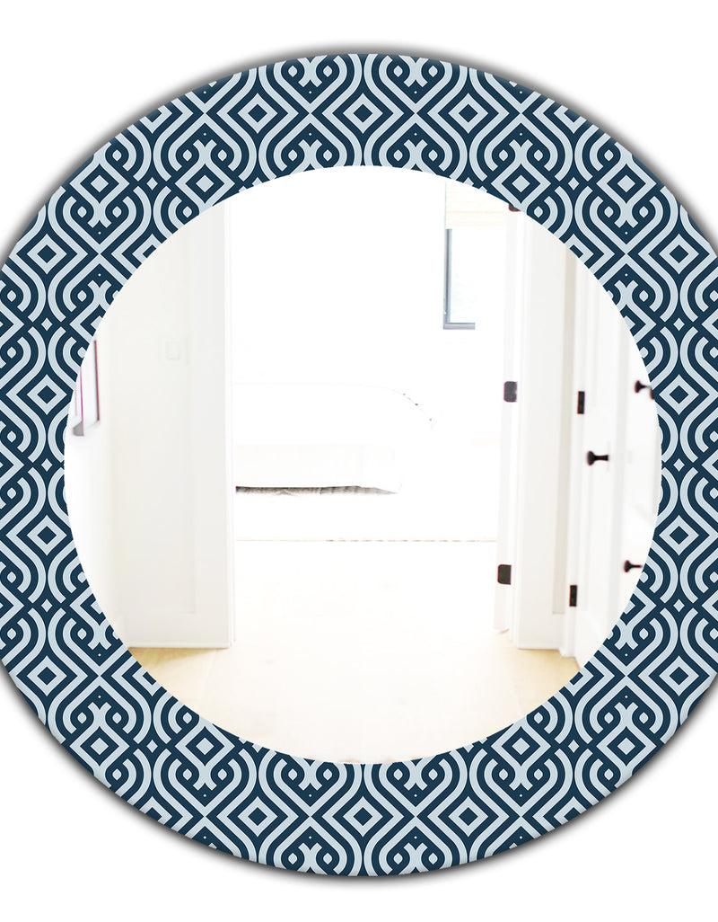 DesignQ Scandinavian 4 - Mid-Century Mirror - Oval Or Round Wall Mirror