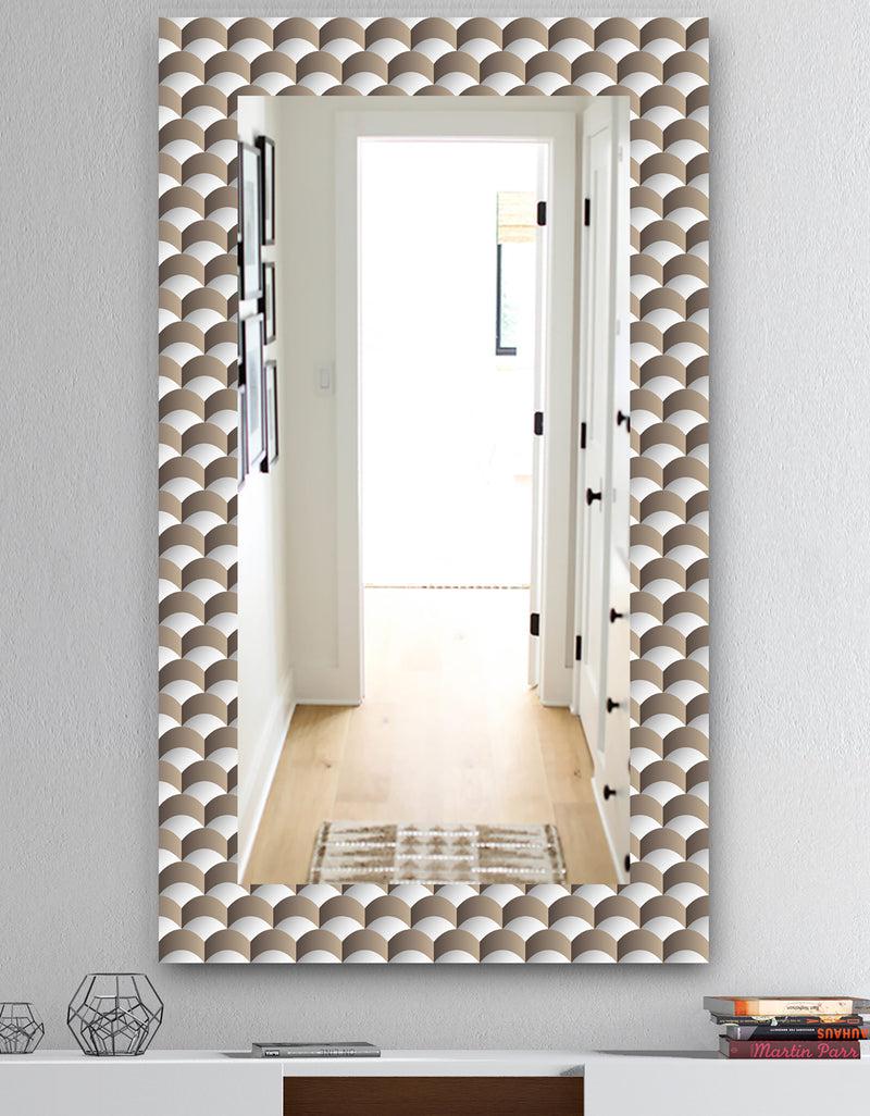 DesignQ Scandinavian 7 - Mid-Century Mirror - Wall Mirror