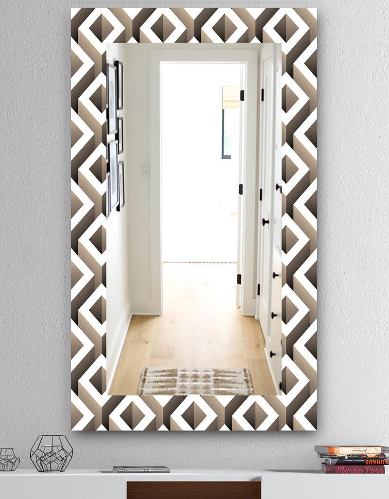 DesignQ Scandinavian 8 - Mid-Century Mirror - Wall Mirror