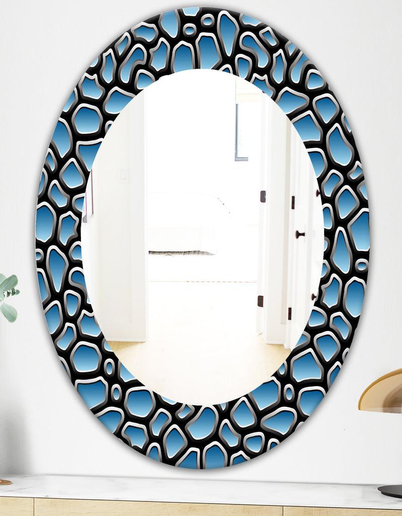 DesignQ Scandinavian 9 - Modern Mirror - Frameless Oval Or Round Wall Mirror
