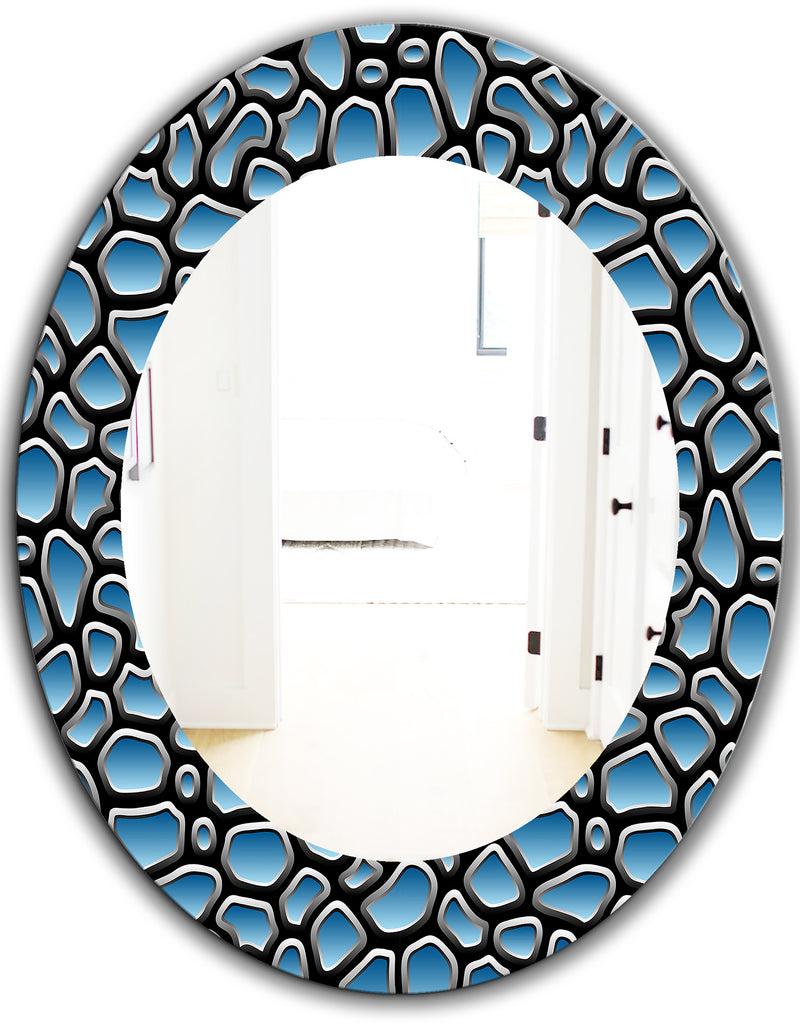 DesignQ Scandinavian 9 - Modern Mirror - Frameless Oval Or Round Wall Mirror