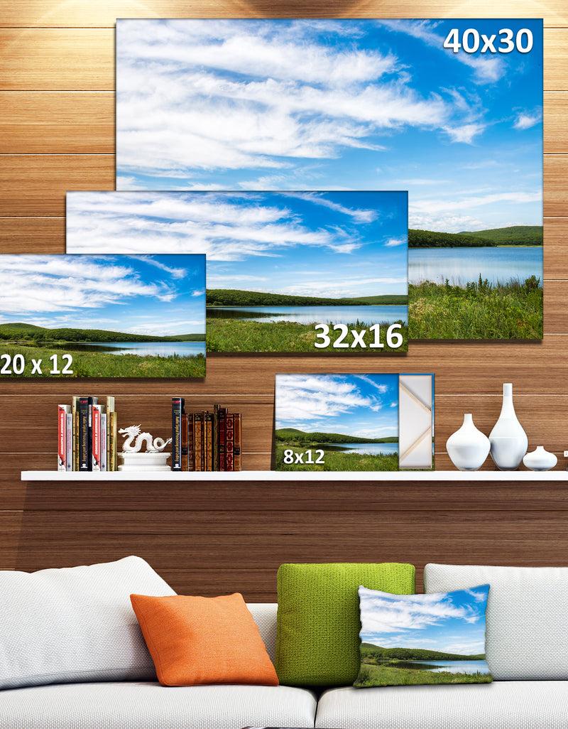 DesignQ Scenic View Of Pacific Ocean Beach - Landscape Wall Artwork
