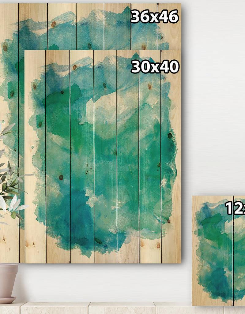DesignQ Sea Glass - Traditional Print On Natural Pine Wood