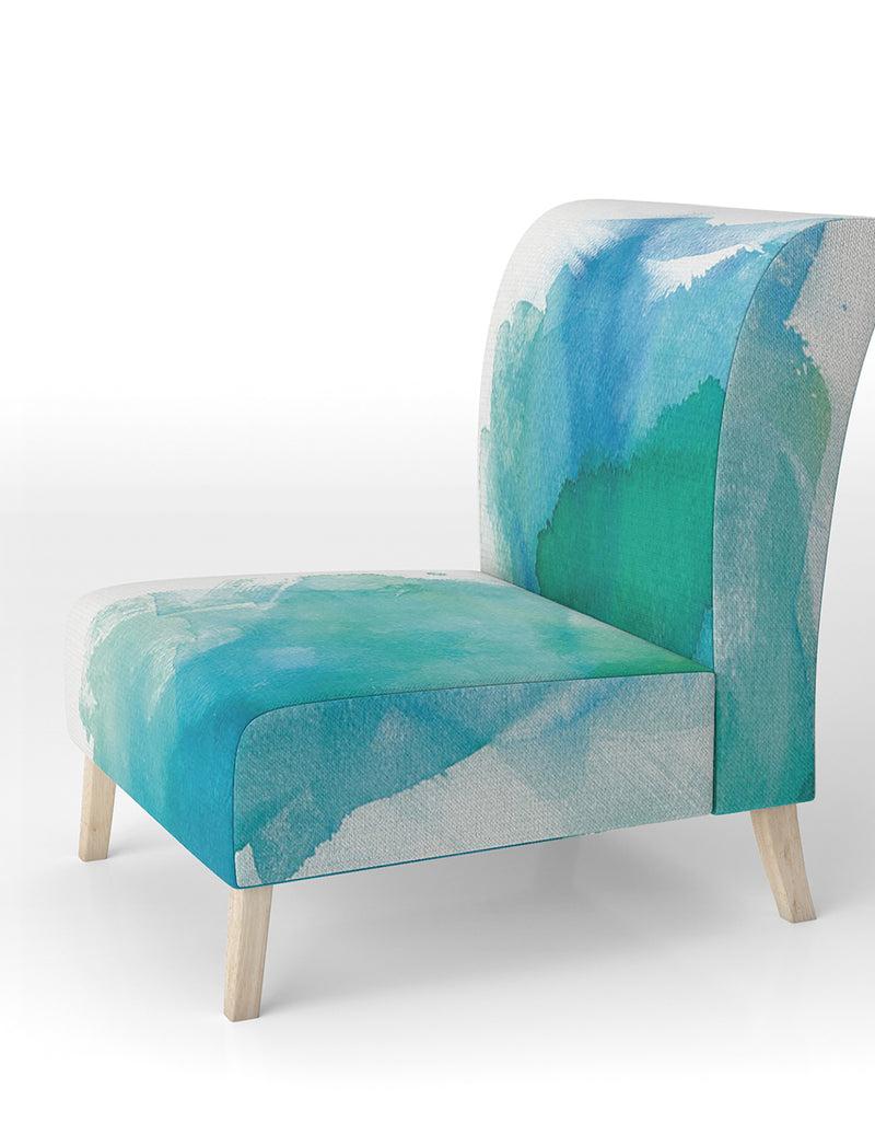 DesignQ Sea Glass - Upholstered Traditional Accent Chair