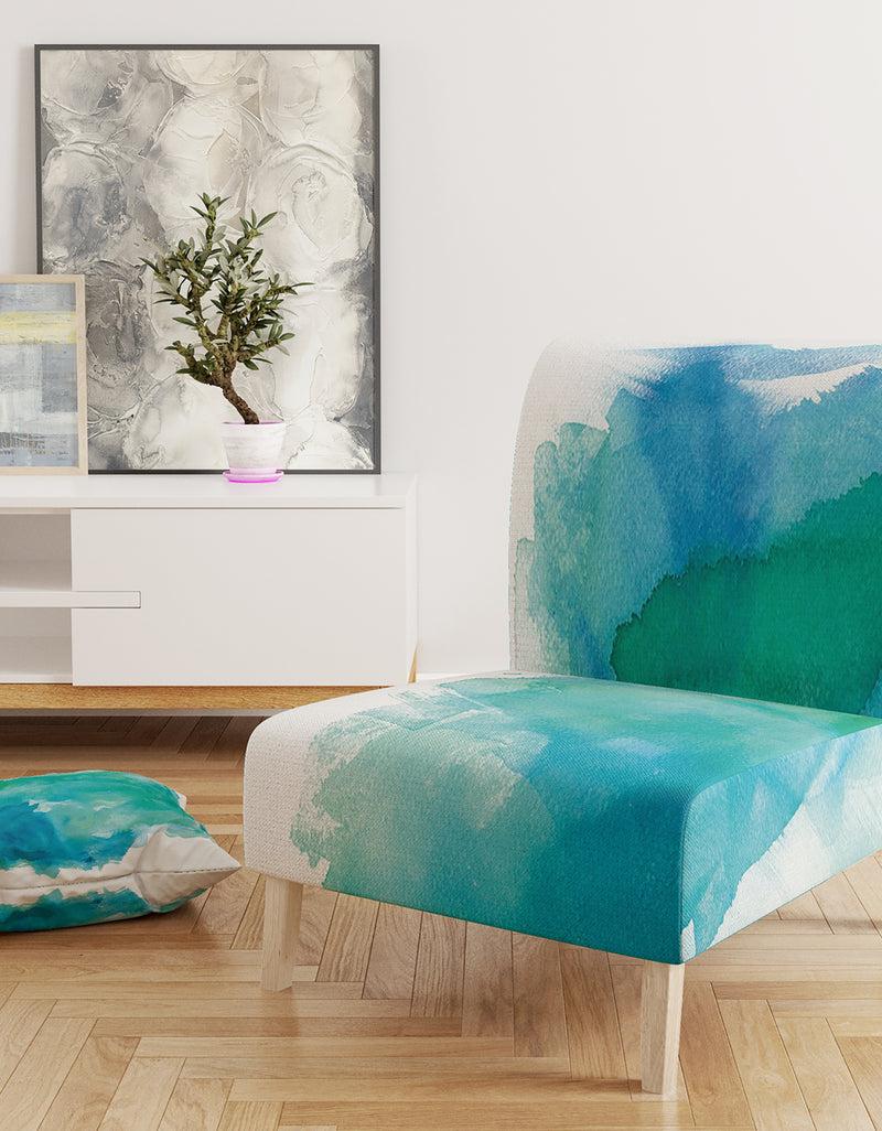 DesignQ Sea Glass - Upholstered Traditional Accent Chair