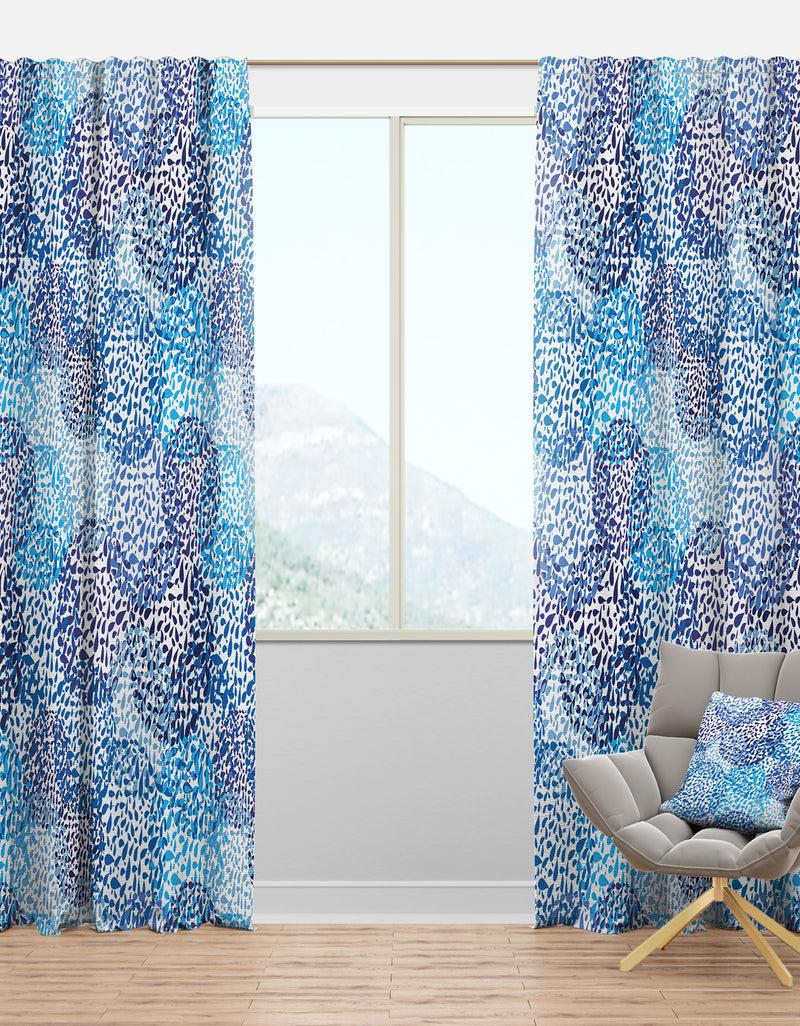 DesignQ Sea Motif Pattern - Nautical & Coastal Curtain Panels